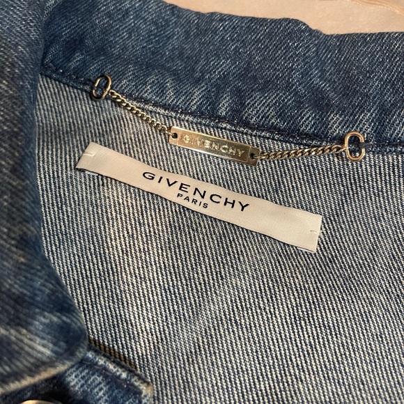 Givenchy denim contrast yoke cape jacket size 36 - Picture 6 of 14